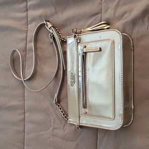 Silver Guess crossbody bag